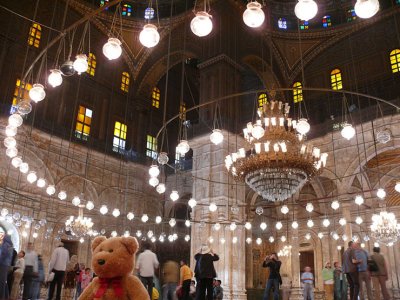 In the hall of Muhammad Ali Mosque