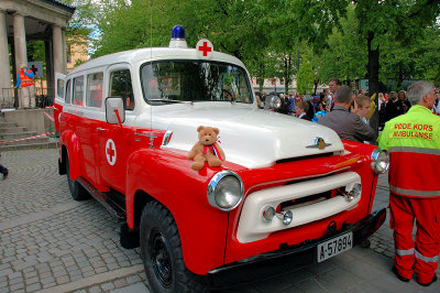  I found a vintage ambulance from the red cross.