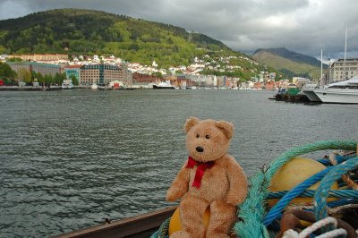 I'm exploring the port of Bergen!