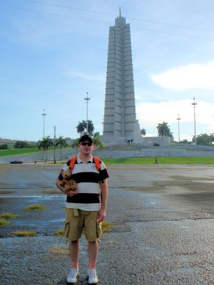 With Stefan in front of Jose Martin Memorial