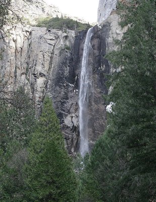 Bridalveil Falls in the winter