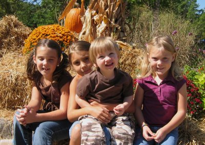 Carson and the girls at Stone Mt.