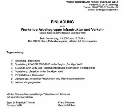 Einladung/Programm