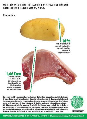 Nur ein Siebentel des Kartoffel-Verbraucherpreises fr den Bauern