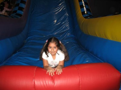 Zoya on the slide