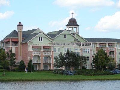 Disney's Saratoga Springs from Pleasure Island.