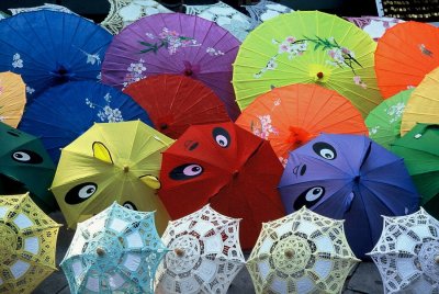 CHINESE COLOURED UMBRELLAS