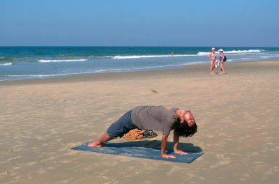 YOGA  ON  THE  BEACH