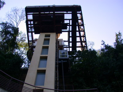 Iguacu falls, the elevator as seen at the brazilian side