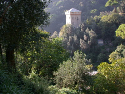 The Doria Tower (1562), above the Capodimonte (San Fruttuoso) bay
