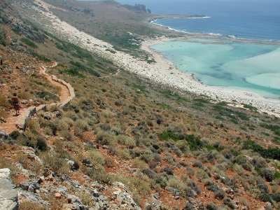 The dirty trail down to Balos lagoon