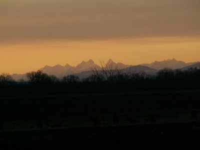 Vue sur les Alpes - View of the Alps mountains