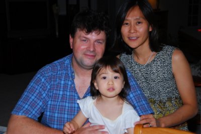 Liz, Alain and their daughter