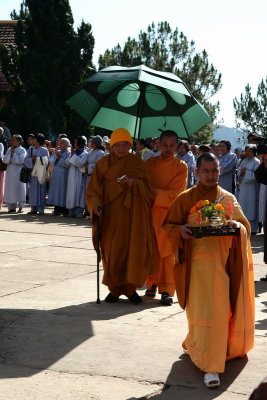 Celebration of the enlightenment  of Buddha at Thien Vien Truc Lan's pagoda - Dallat - Vietnam