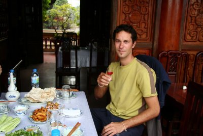 Drink with fresh snake blood at Le Mat , close to Hanoi - Vietnam