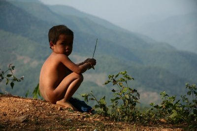 Nude on the mountain. Laos  More pictures of childrens here