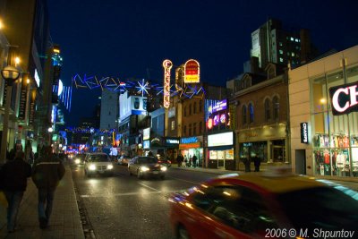 Christmas On Yonge Street, Toronto.