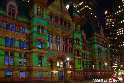 Old City Hall Light Show. Toronto, Christmas