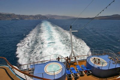 Leaving Santorini, next stop is Mykonos Island