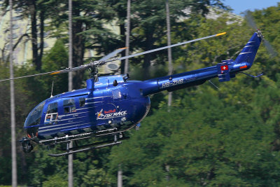 Jurg Fleischmann flying the BO-105, HB-ZHS