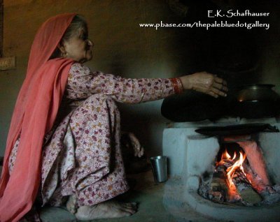 Hamachal Grandmother and Cooking Stove