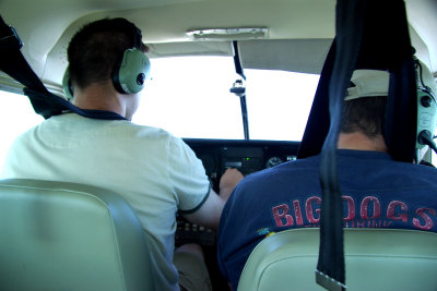 Pilot (left) and passenger