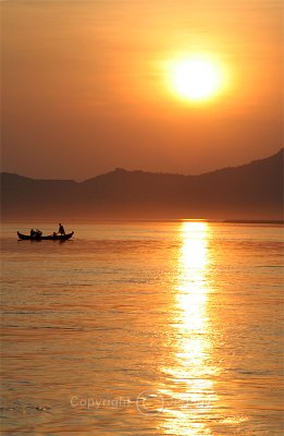 Sunset On The Irrawaddy River (Dec 06)