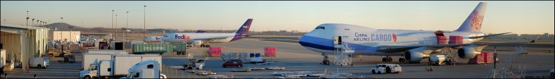 China Airlines Cargo Boeing 747-409F (B-18716) **HUGE Cargo Ramp Panoramic**