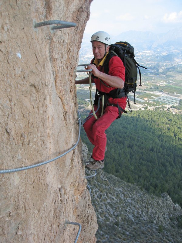 CB gripped (?) on Via Ferrata