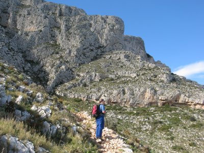 Cliffs above the Montgo path