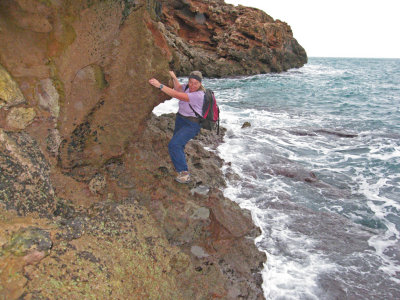 Access to the cave