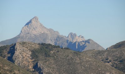 Distant view of Bernia from Guadalest
