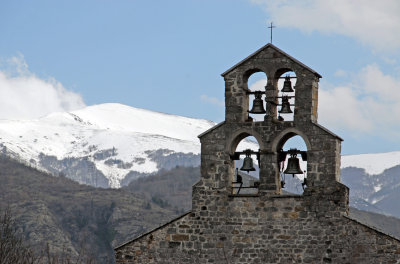 Church bells and mountain