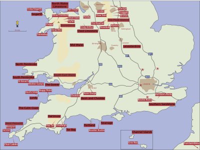 UK climbing map - south