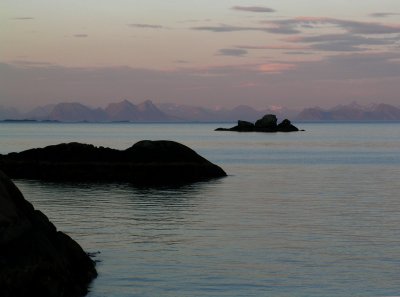 Mainland from Lofoten, late evening