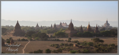 Bagan Pagodas at Dusk
