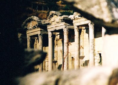 Ephesus Library Through Ruins