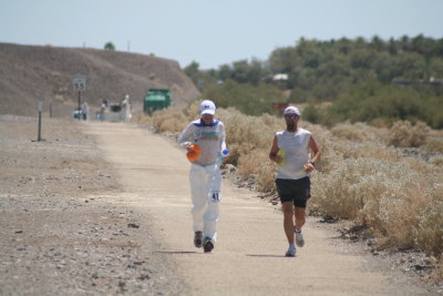 Just after Furnace Creek Checkpoint.  Rick is the first to pace.