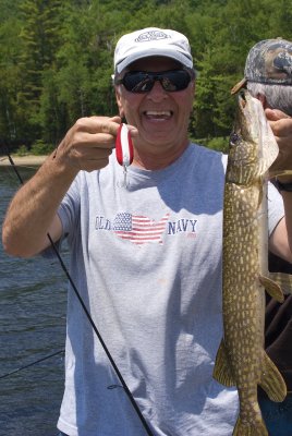 Richie with a pike on the classic