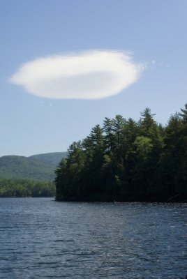 little cloud over marsh islands