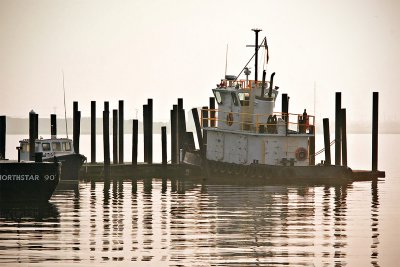 tugboat at the piers