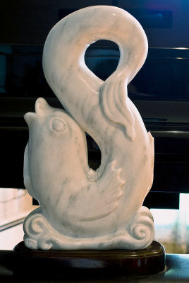 mythical fish 2 - Carrara marble