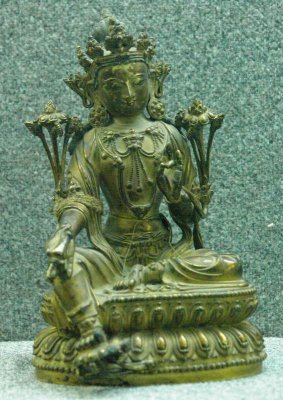 Avalokitesvara, 14-15 Century, Gilded Copper