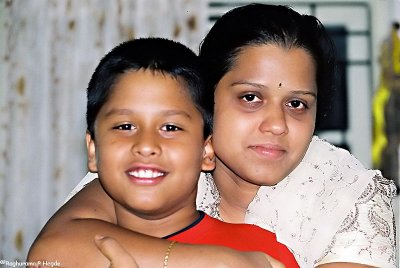 Shashank with his mom