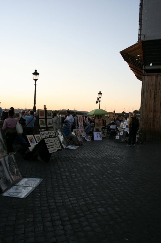 Artist market at the Spanish Steps