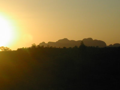sunset at the olgas