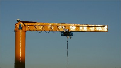 Harbor derrick in Castro Urdiales