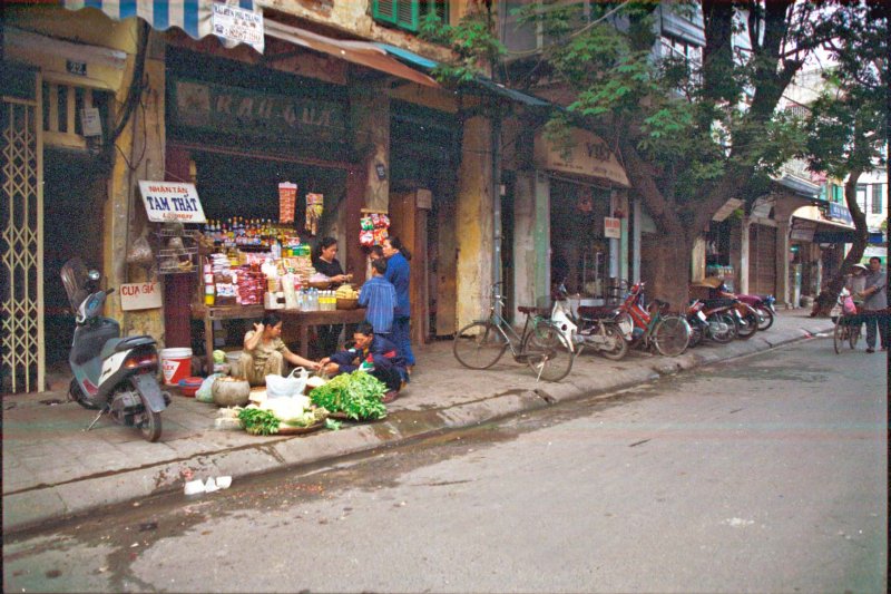 Street scenes along cyclo tour of Old Quarter