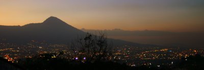 San Salvador city at night