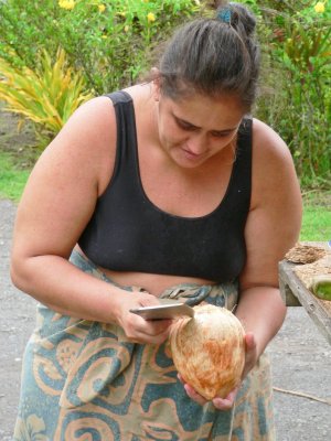 P596 Opening the Coconut